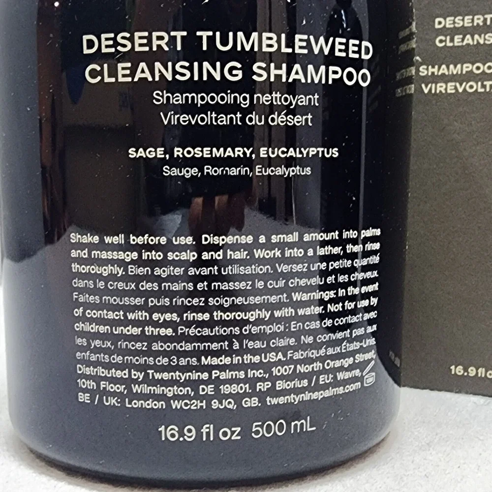 Twentynine Palms Desert Tumbleweed Shampoo‎ Conditioner Set Sage 16.9oz NEW
